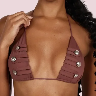 Brown Body Cadet Triangle Bikini Top