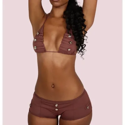 Brown Body Cadet Two-Piece Swim Set